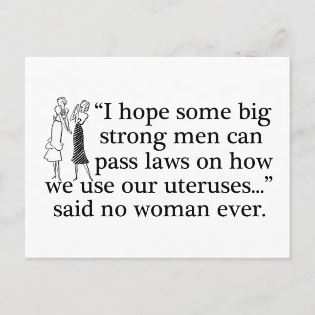 Pro Choice Meme Postcard | Zazzle