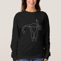 Pro Choice Middle Finger Uterus Gift Idea Sweatshirt