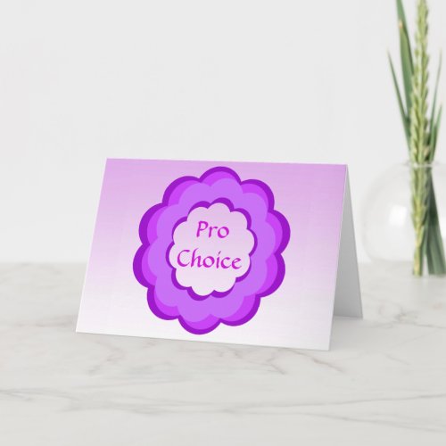 Pro Choice Pink and Purple Blank Card
