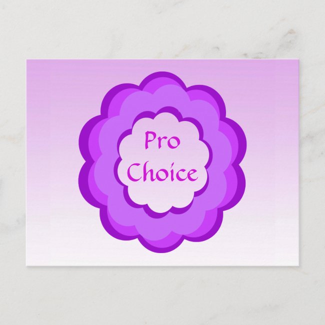 Pro Choice Pink and Purple Postcard