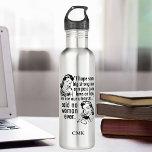 Pro Choice Political Cartoon Funny Feminist Custom Stainless Steel Water Bottle<br><div class="desc">A funny feminist quote water bottle featuring cute vintage women with retro hairstyles: I hope some big strong men can pass some laws on how to use our uteruses... said no woman ever. Women's rights shown in a pro choice humor political cartoon for people who want to keep abortion safe...</div>