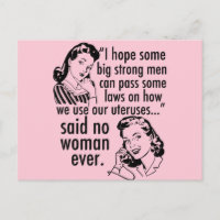 Pro Choice Political Cartoon Retro Feminist Humor