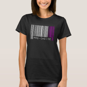Pro Choice Pro Feminism Asexual Pride Flag Barcode T-Shirt