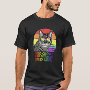Pro Choice Pro Feminism Pro Cat Lgbtq Feminist 13 T-Shirt