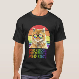 Pro Choice Pro Feminism Pro Cat Lgbtq Feminist 5 T-Shirt
