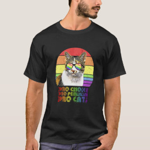 Pro Choice Pro Feminism Pro Cat Lgbtq Feminist 5 T-Shirt