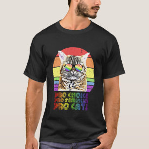 Pro Choice Pro Feminism Pro Cat Lgbtq Feminist 5 T-Shirt