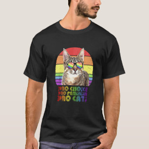 Pro Choice Pro Feminism Pro Cat Lgbtq Feminist 6 T-Shirt