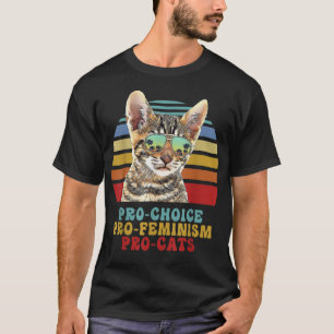 Pro Choice Pro Feminism Pro Cats Women Rights Femi T-Shirt