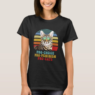 Pro Choice Pro Feminism Pro Cats Women's Rights Fe T-Shirt