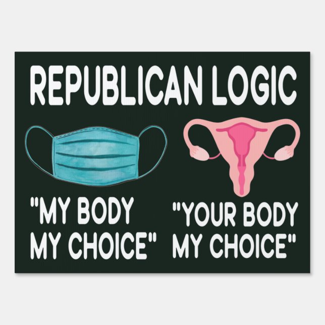Pro Choice Reproductive Rights My Body My Choice Sign (Back)