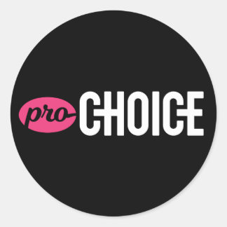 Pro-Choice Round Sticker (Sheet of 4): Black
