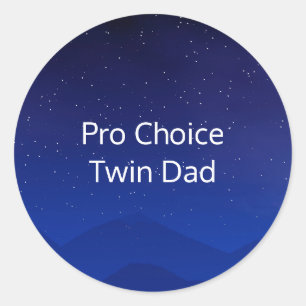 Pro Choice Twin Dad Classic Round Sticker