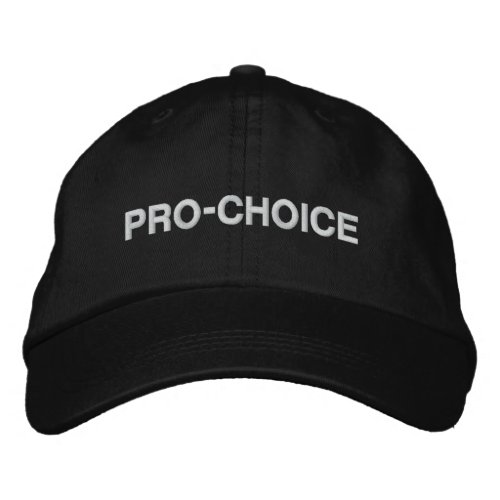 Pro Choice white black custom minimalist modern Embroidered Baseball Cap