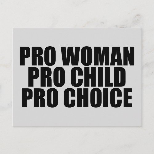 Pro Choice Woman Child Postcard