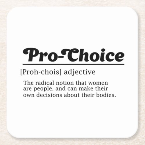 Pro_choice Women Reproductive Rights Abortion Ri Square Paper Coaster