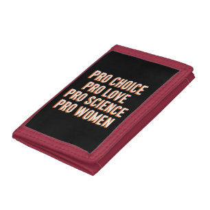 Pro Choice Women's Rights Feminist Patriarchy LGBT Tri-fold Wallet