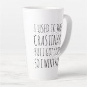 Pro Crastination Funny Humorous Latte Mug (Right Angle)