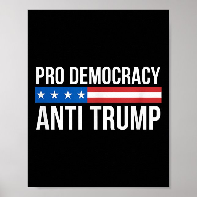 Pro Democracy - Anti Trump -  Poster (Front)