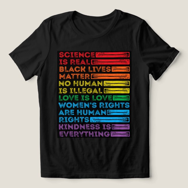Pro Democracy Equality for all  Tri-Blend Shirt (Design Front)