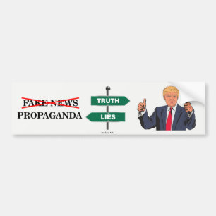 Pro Donald Trump Anti-Fake News Bumper Sticker