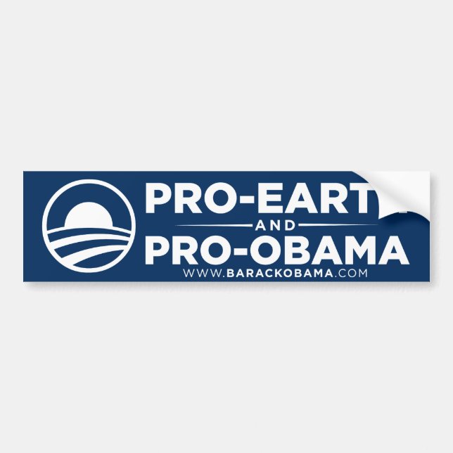 Pro-Earth Obama Bumper Sticker (Front)