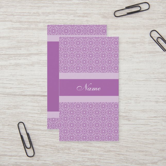 Pro Elegance Business Card, Lavender Card (Front/Back In Situ)