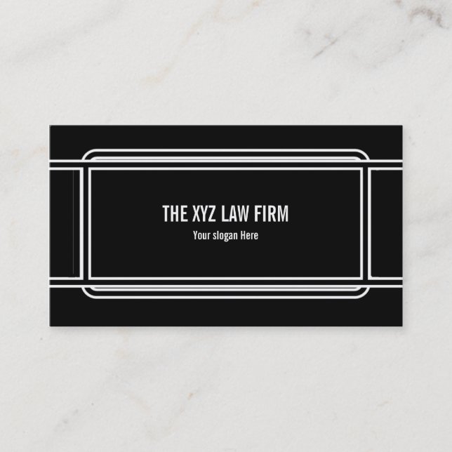 Pro Framed Black Business Card (Front)