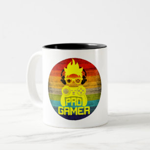 PRO GAMER - GAMING NERD Two-Tone COFFEE MUG