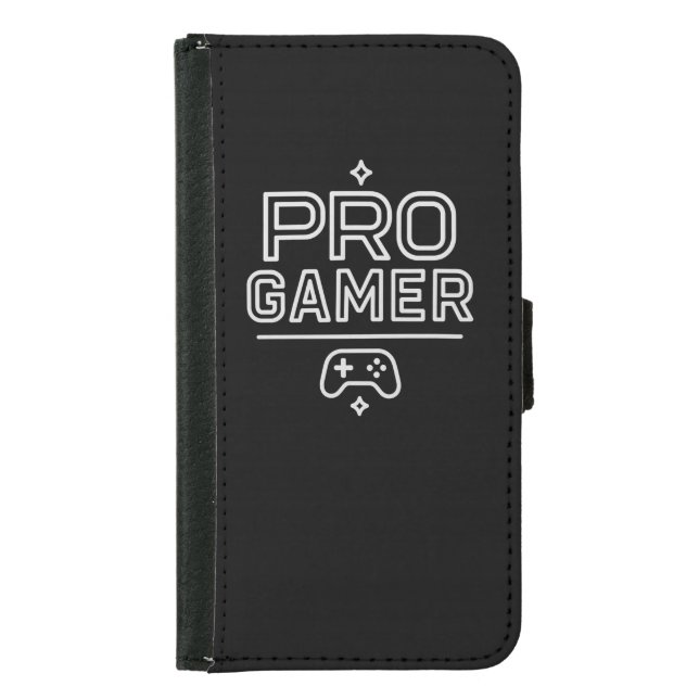 PRO GAMER — Minimal White Samsung Galaxy Wallet Case (Front)