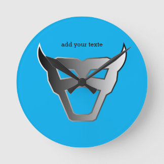 Pro Gamer Silver Emblem Round Clock