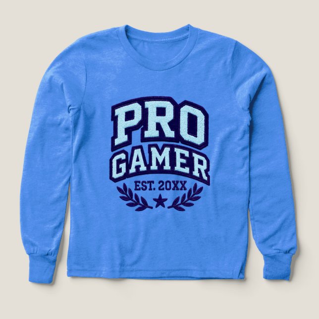 PRO GAMER — Varsity Chenille Patch Tri-Blend Shirts (Design Front)