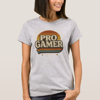 PRO GAMER — Vintage Sunset Badge T-Shirt