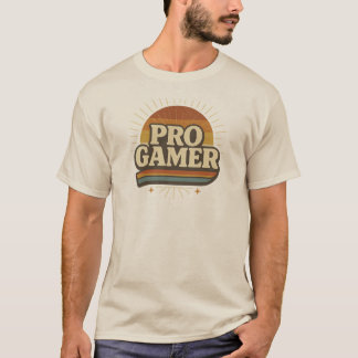 PRO GAMER — Vintage Sunset Badge T-Shirt