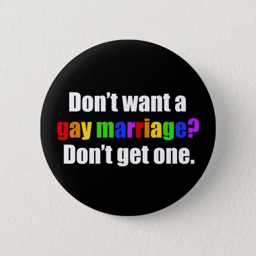 Pro Gay Marriage Button