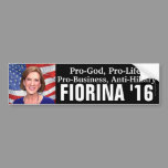 Pro-God, Anti-Hillary Carly Fiorina 2016 Bumper Sticker