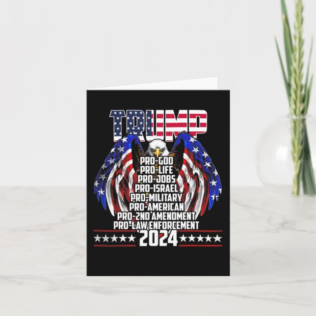 Pro God Pro Life Po Jobs Pro Israel Pro 2024  Card (Front)
