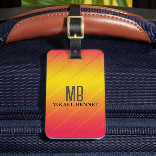 PRO Gold Brushed Metallic Luggage Tag