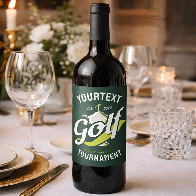 Pro Golf Trophy Tournament Award – Custom Golfer Wine Label (Creator Uploaded)