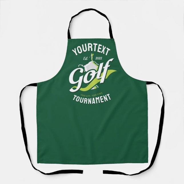Pro Golfer NAME Golf Trophy Tournament Golfing Apron (Front)