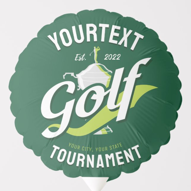 Pro Golfer NAME Golf Trophy Tournament Golfing Balloon (Front)