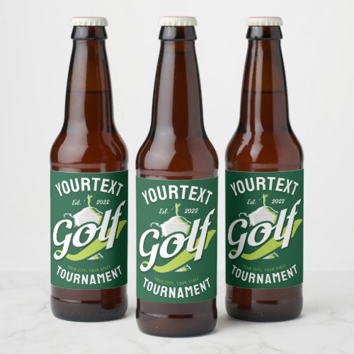 Pro Golfer NAME Golf Trophy Tournament Golfing Beer Bottle Label