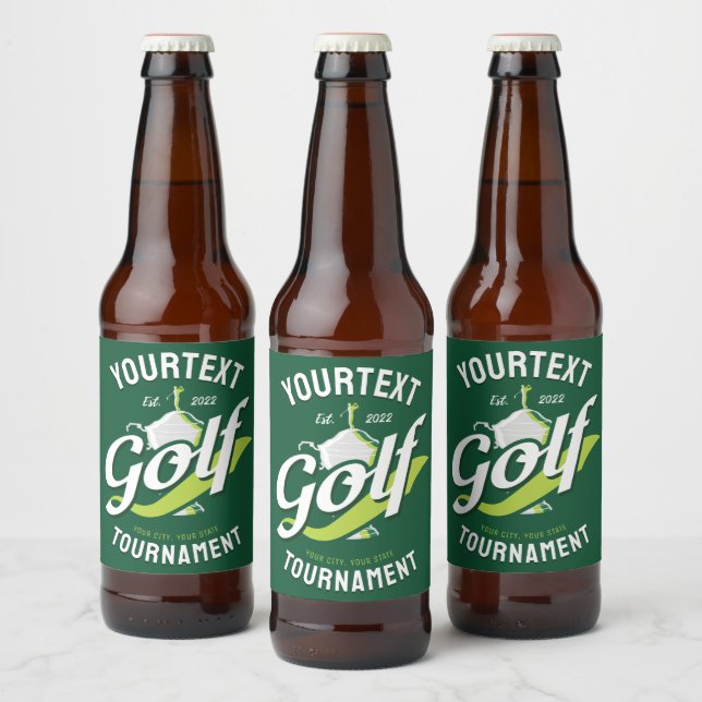 Pro Golfer NAME Golf Trophy Tournament Golfing Beer Bottle Label (Bottles)