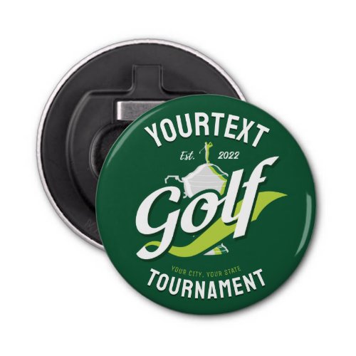 Pro Golfer NAME Golf Trophy Tournament Golfing Bottle Opener
