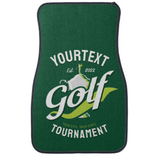 Pro Golfer NAME Golf Trophy Tournament Golfing Car Floor Mat