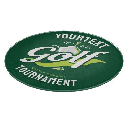 Pro Golfer NAME Golf Trophy Tournament Golfing Cutting Board