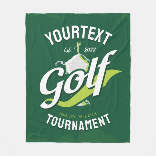 Pro Golfer NAME Golf Trophy Tournament Golfing Fleece Blanket