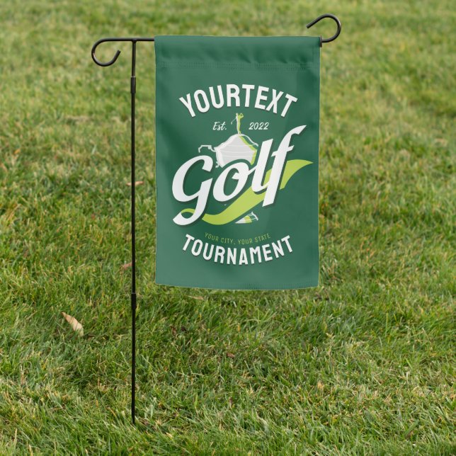 Pro Golfer NAME Golf Trophy Tournament Golfing Garden Flag (In SItu)