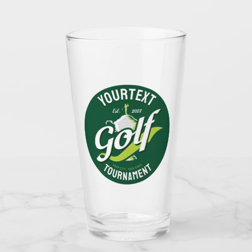 Pro Golfer NAME Golf Trophy Tournament Golfing Glass