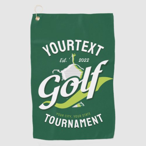 Pro Golfer NAME Golf Trophy Tournament Golfing Golf Towel
